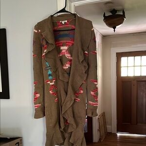 Boston Proper Women's Ruffled Cardigan Sweater - Multicolor